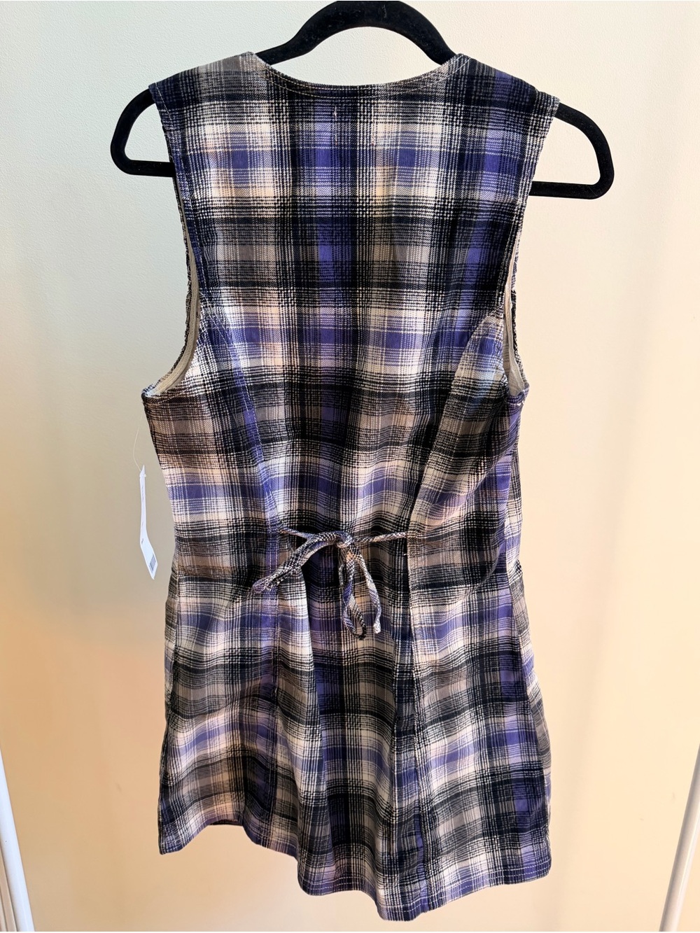 NWT BDG Urban Outfitters plaid corduroy pinafore dress Sz L women’s - Picture 3 of 7